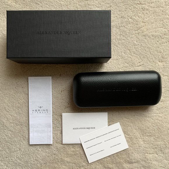 UNISEX Made in Italy ALEXANDER McQUEEN Tortoise Rectangular Frame SUNGLASSES - Picture 2 of 13